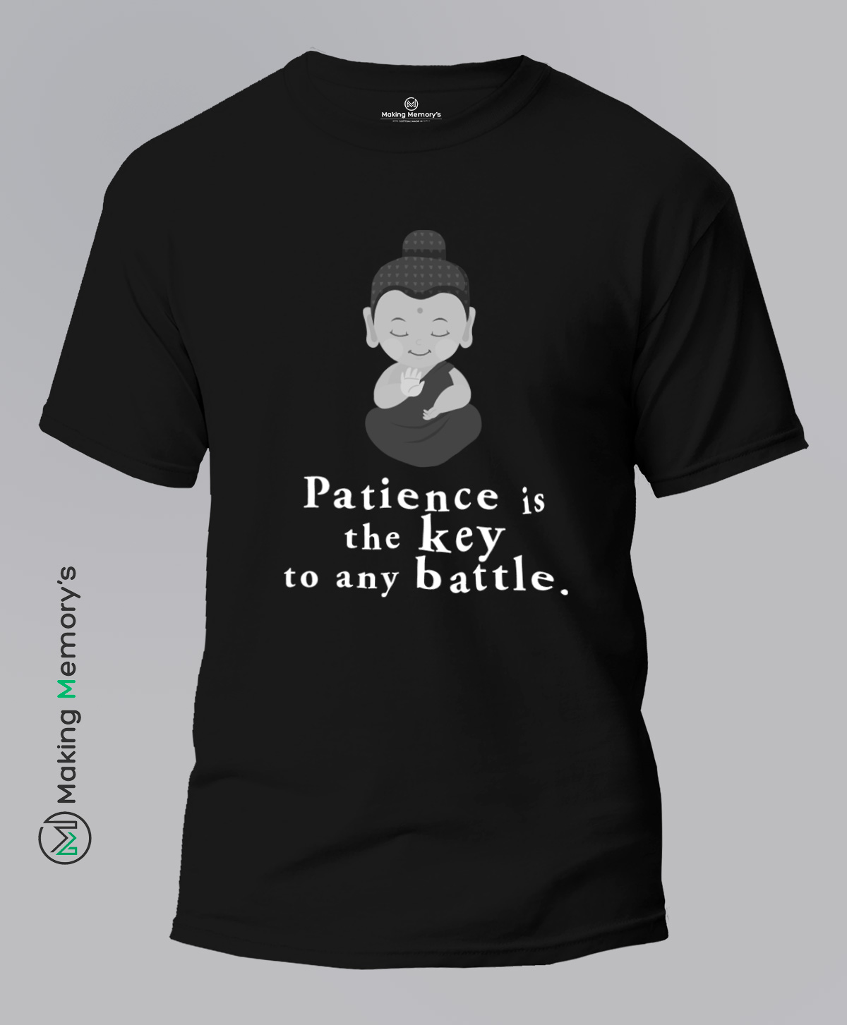 Patience-Is-The-Key-To-Any-Battle-Black-T-Shirt