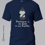 Patience-Is-The-Key-To-Any-Battle-White-T-Shirt