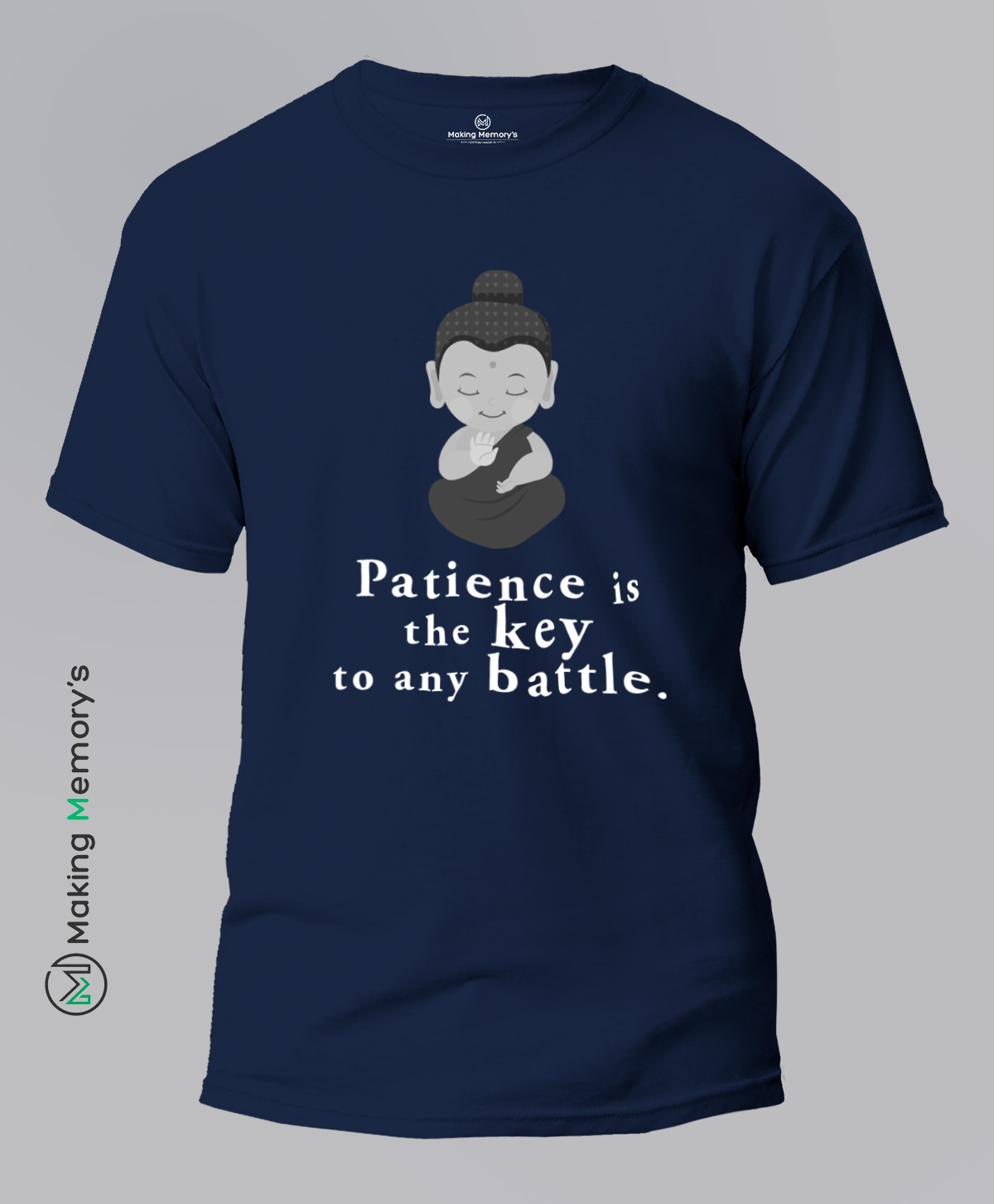 Patience-Is-The-Key-To-Any-Battle-Blue-T-Shirt