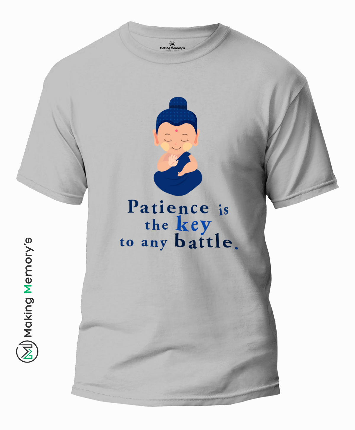 Patience-Is-The-Key-To-Any-Battle-Gray-T-Shirt
