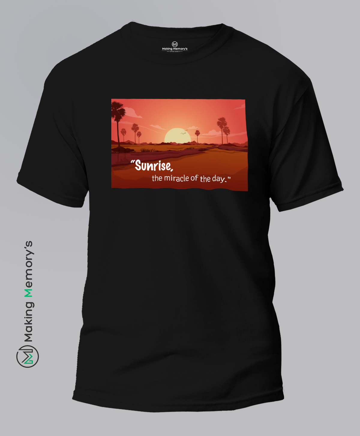 Sunrise-The-Miracle-Of-The-Day-Black-T-Shirt