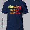 Chewing-Through-Thick-Tech-Blue-T-Shirt