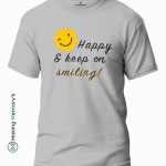Happy-And-Keep-On-Smiling-Black-T-Shirt