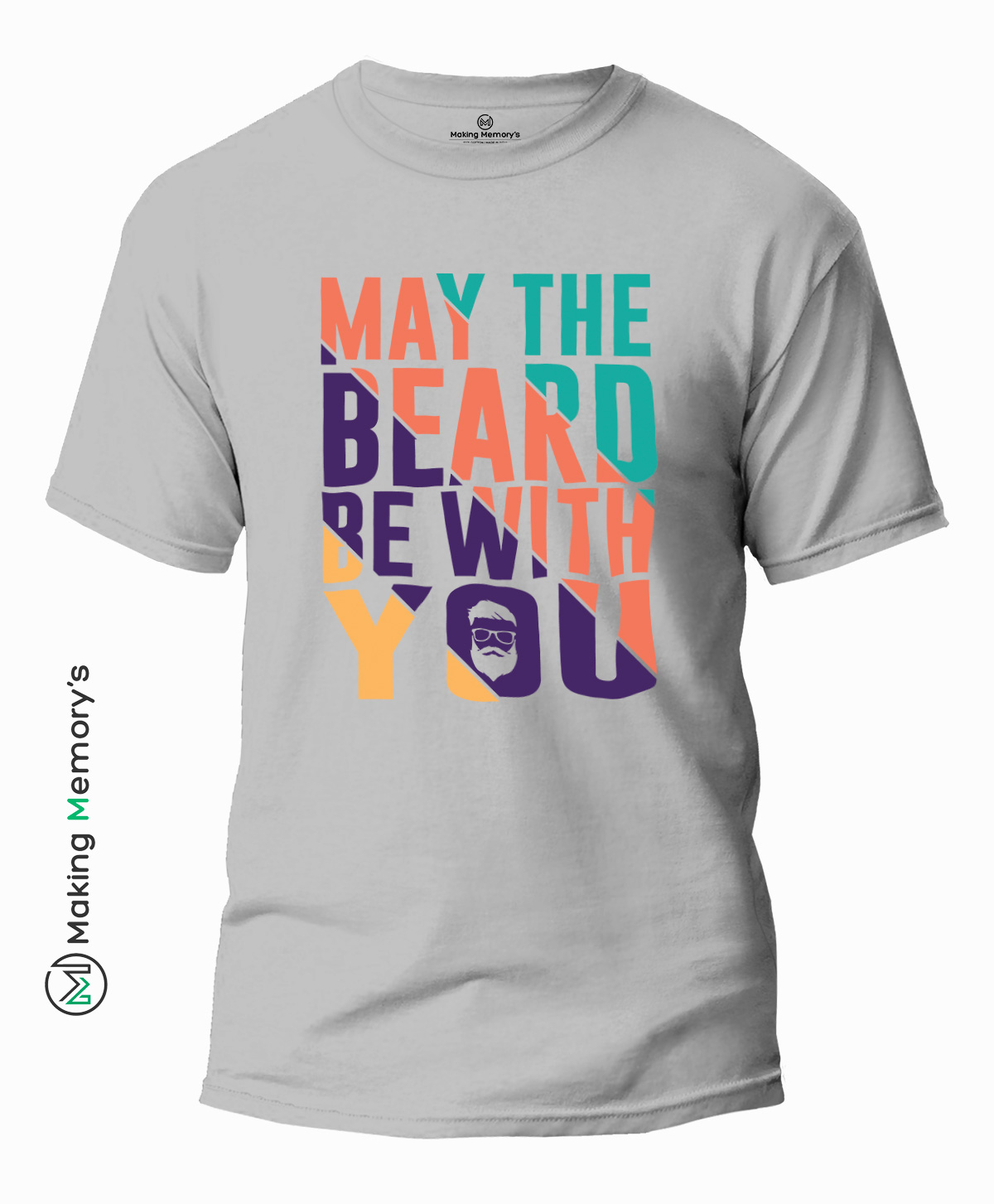 May-The-Beard-Be-With-You-Gray-T-Shirt