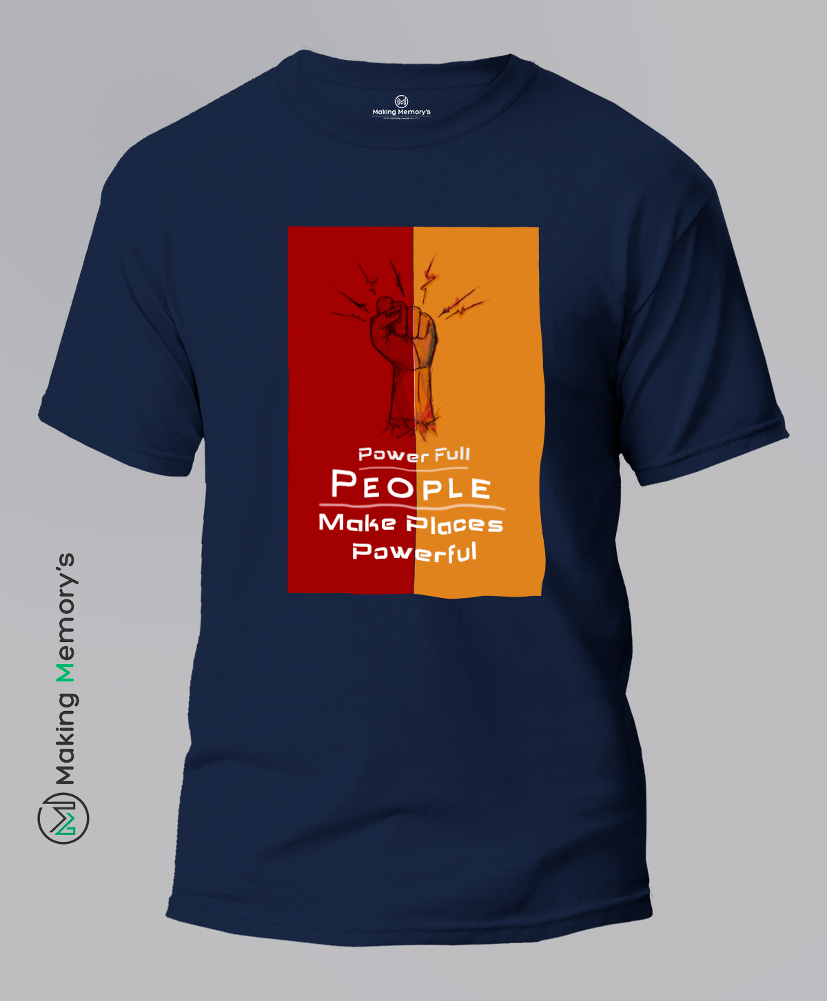 Power-Full-People-Make-Places-Powerful-Blue-T-Shirt