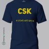 CSK-Lions-Are-Back-Blue-T-Shirt - Making Memory's