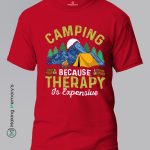 Camping-Because-Therapy-Is-Expensive-Blue-T-Shirt – Making Memory’s