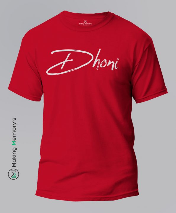 Dhoni-IPL-Red-T-Shirt-Making Memory’s