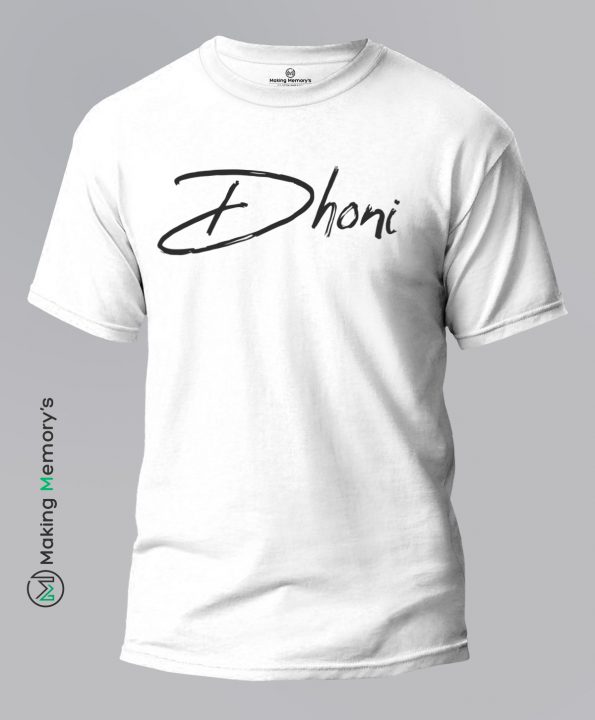 Dhoni-IPL-White-T-Shirt-Making Memory’s