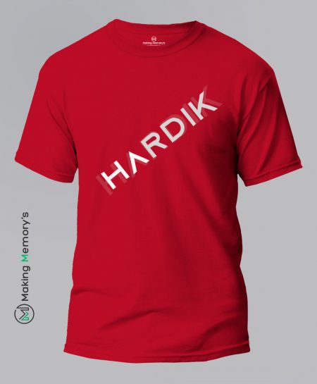 Hardik-Cricket-Red-T-Shirt-Making Memory's