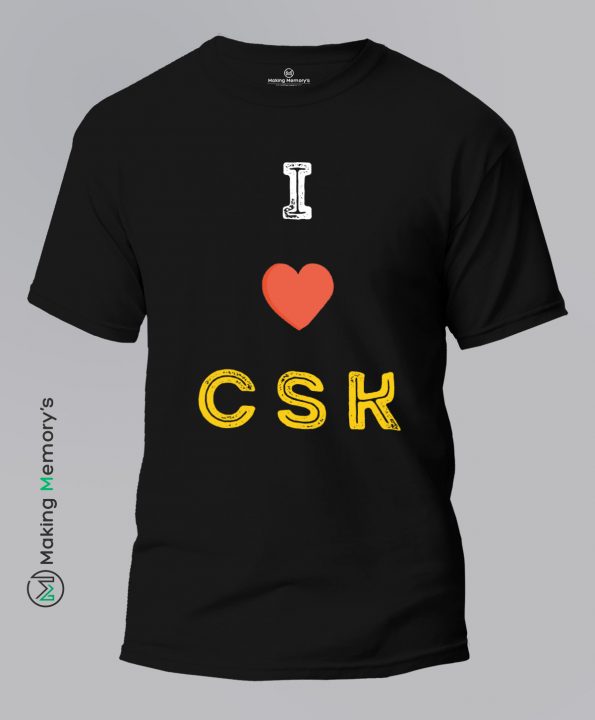 I-Love-CSK-IPL-Black-T-Shirt-Making Memory’s