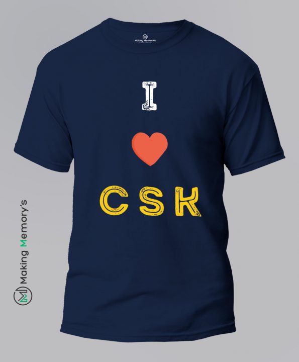 I-Love-CSK-IPL-Blue-T-Shirt-Making Memory’s