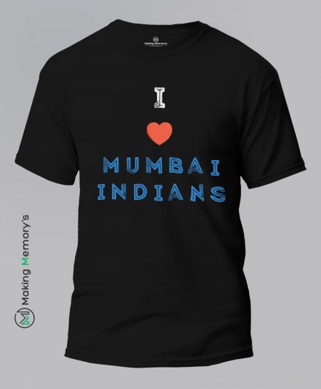 I-Love-Mumbai-Indians-IPL-Black-T-Shirt-Making Memory's