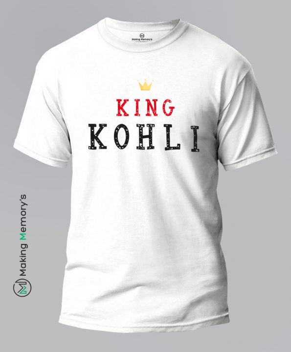 King-Kohli-IPL-White-T-Shirt-Making Memory’s