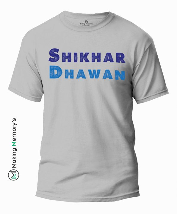 Shikhar-Dhawan-IPL-Gray-T-Shirt-Making Memory’s