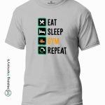 Eat-Sleep-Gym-Repeat-Black-T-Shirt-Making Memory’s