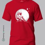 Human-On-Moon-Red-T-Shirt-Making Memory's