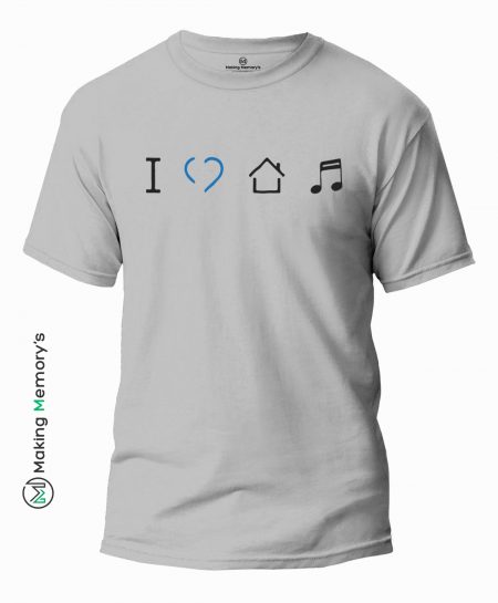 I-love-Home-Music-Gray-T-Shirt-Making Memory's