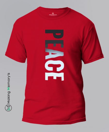Peace-Red-T-Shirt-Making Memory's