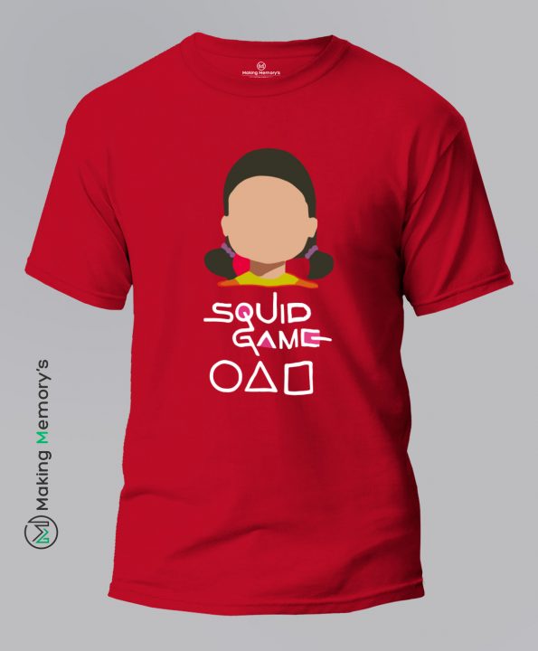 Squid-Game-Toy-Girl-Red-T-Shirt-Making Memory’s