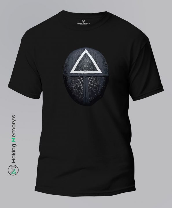 Squid-Game-Triangle-Mask-Black-T-Shirt-Making Memory’s