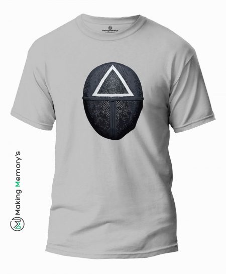 Squid-Game-Triangle-Mask-Gray-T-Shirt-Making Memory's