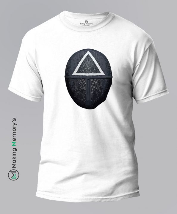 Squid-Game-Triangle-Mask-White-T-Shirt-Making Memory’s