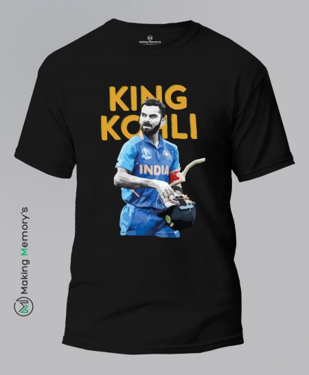 The-King-Kohli-IPL-Black-T-Shirt - Making Memory's