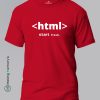 Html-Start-Fresh-Red-T-Shirt - Making Memory's