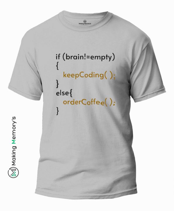 KeepCoding-OrderCoffee-Gray-T-Shirt – Making Memory’s