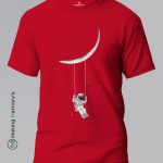 Spaceman-Swing-On-Moon-Red-T-Shirt - Making Memory's
