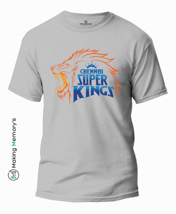 Chennai-Super-Kings-Gray-T-Shirt - Making Memory's
