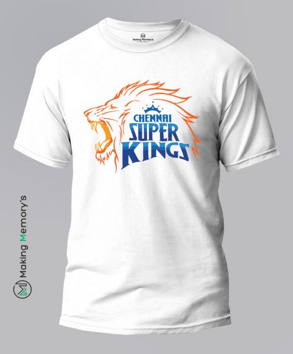 Chennai-Super-Kings-White-T-Shirt - Making Memory's