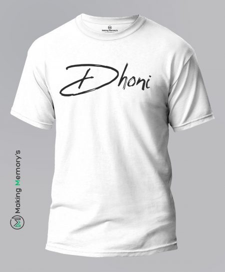 Dhoni-IPL-White-T-Shirt-Making Memory's