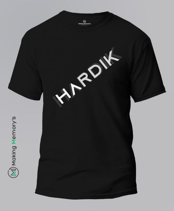 Hardik-Cricket-Black-T-Shirt-Making Memory's