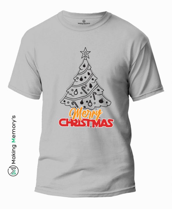 Merry-Christmas-Gray-T-Shirt-Making Memory's