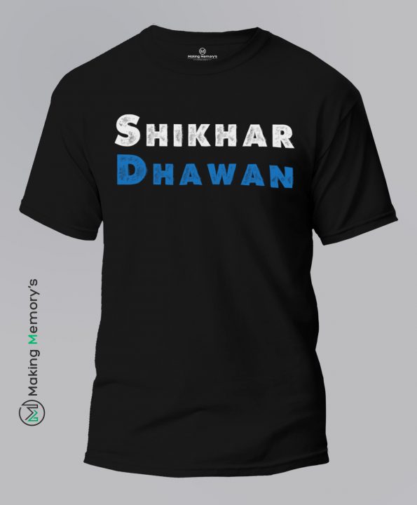 Shikhar-Dhawan-IPL-Black-T-Shirt-Making Memory's