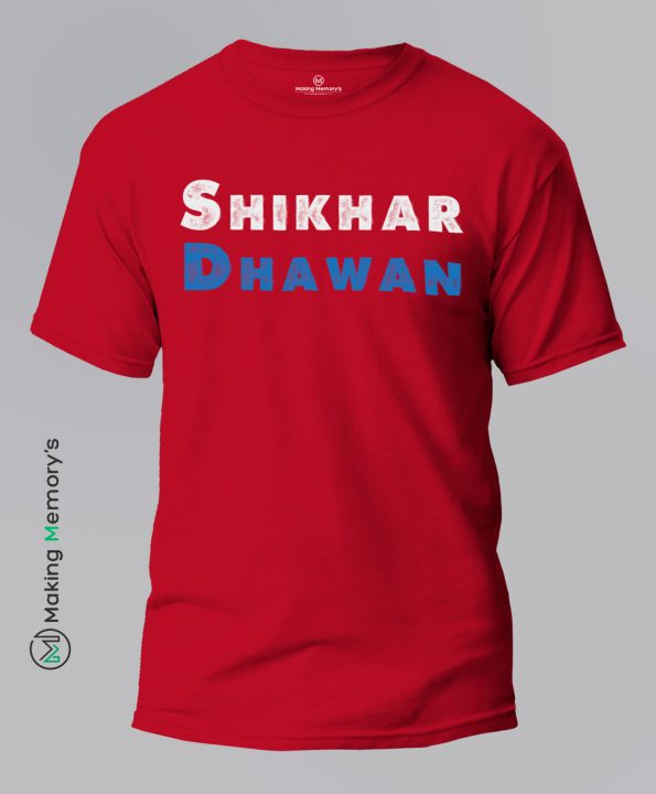 Shikhar-Dhawan-IPL-Red-T-Shirt-Making Memory's