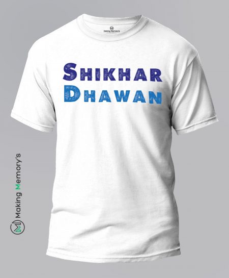 Shikhar-Dhawan-IPL-White-T-Shirt-Making Memory's