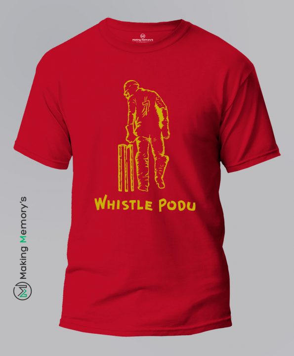 Whistle-Podu-Red-T-Shirt - Making Memory's