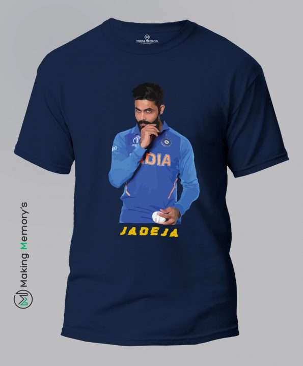 Jadeja-Cricket-Blue-T-Shirt - Making Memory's