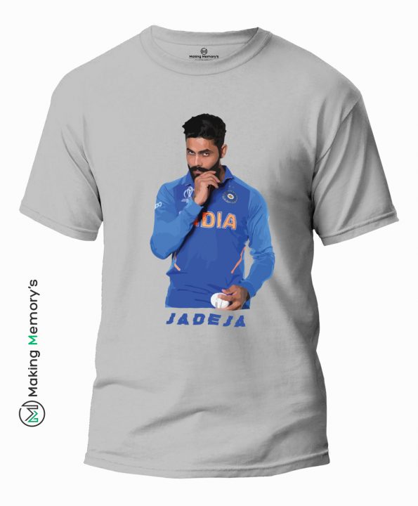 Jadeja-Cricket-Gray-T-Shirt - Making Memory's