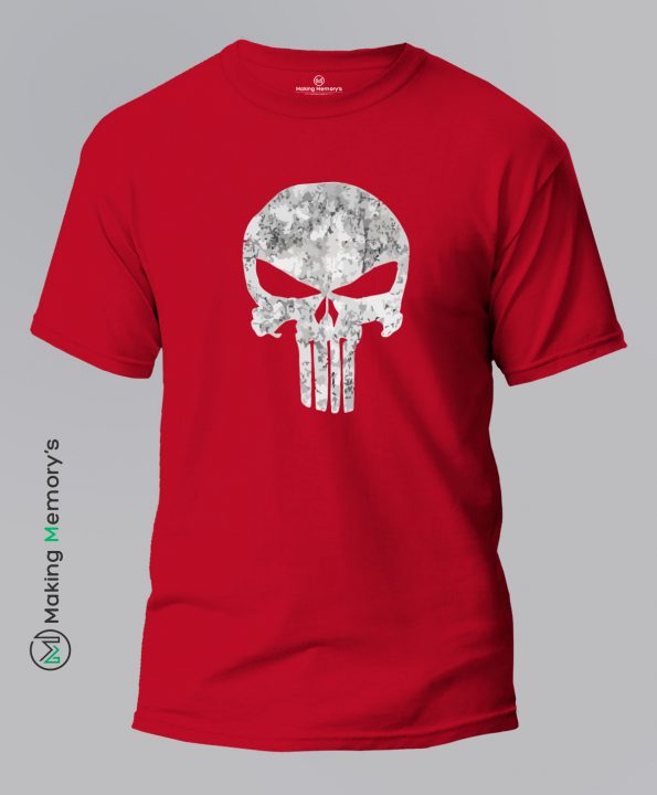 Skull-Red-T-Shirt-Making Memory's