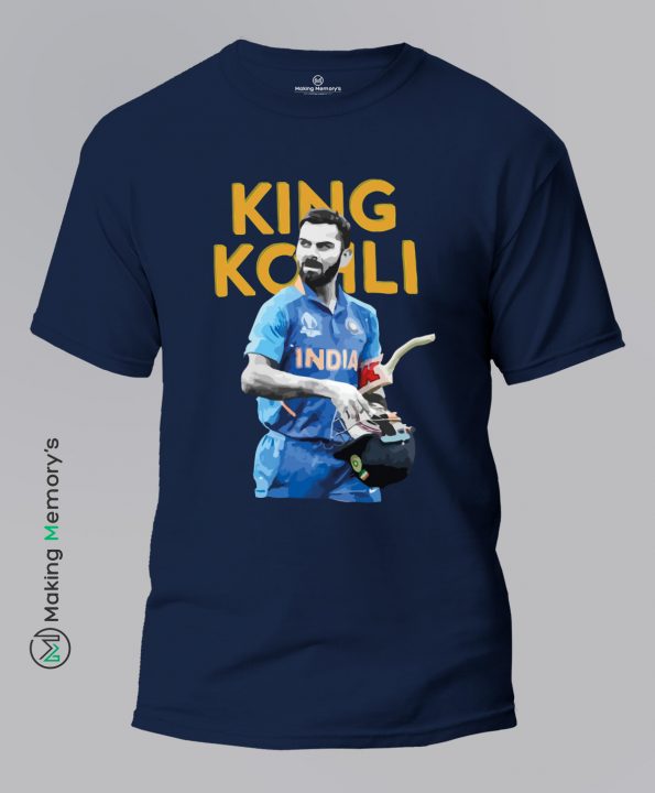 The-King-Kohli-IPL-Blue-T-Shirt - Making Memory's