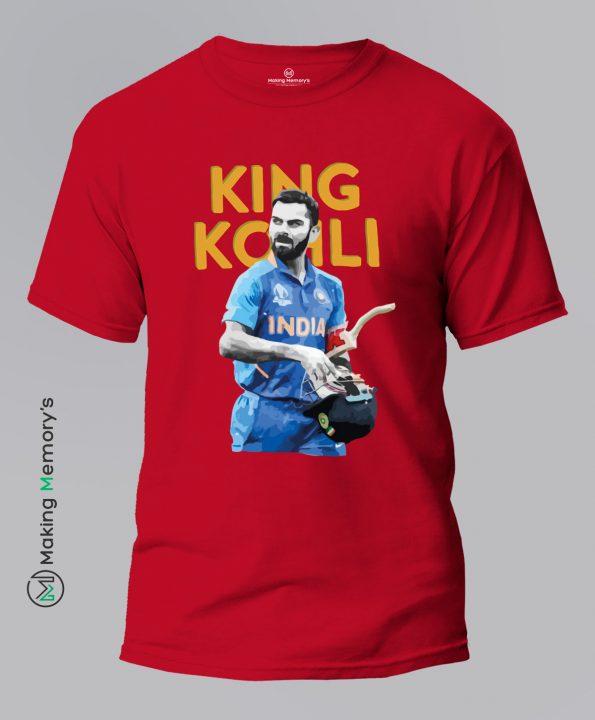 The-King-Kohli-IPL-Red-T-Shirt - Making Memory's