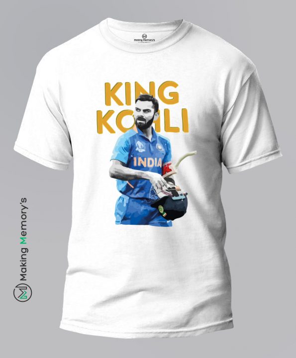The-King-Kohli-IPL-White-T-Shirt - Making Memory's