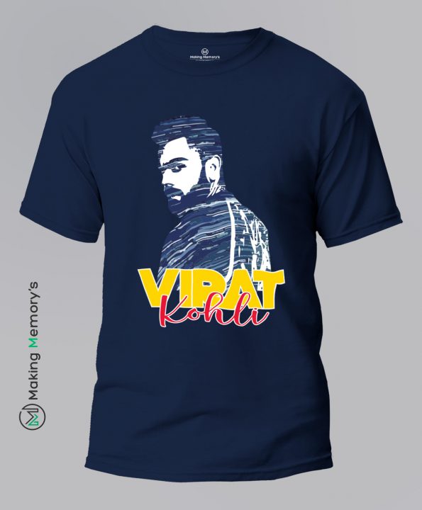 The-King-Virat-Kohli-Blue-T-Shirt - Making Memory's