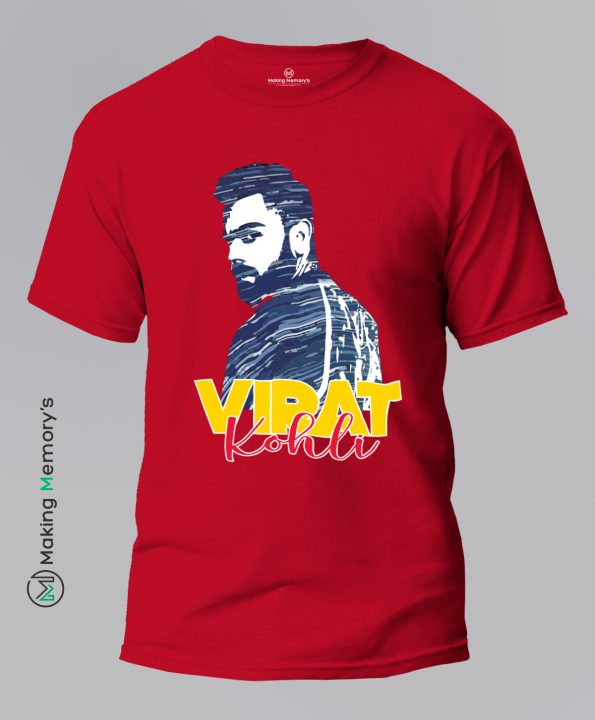 The-King-Virat-Kohli-Red-T-Shirt - Making Memory's