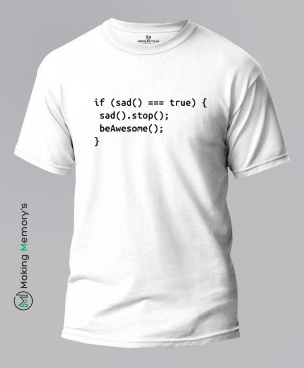 Code-BeAwesome-White-T-Shirt - Making Memory's