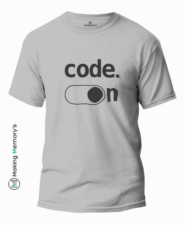 Code-On-Gray-T-Shirt - Making Memory's